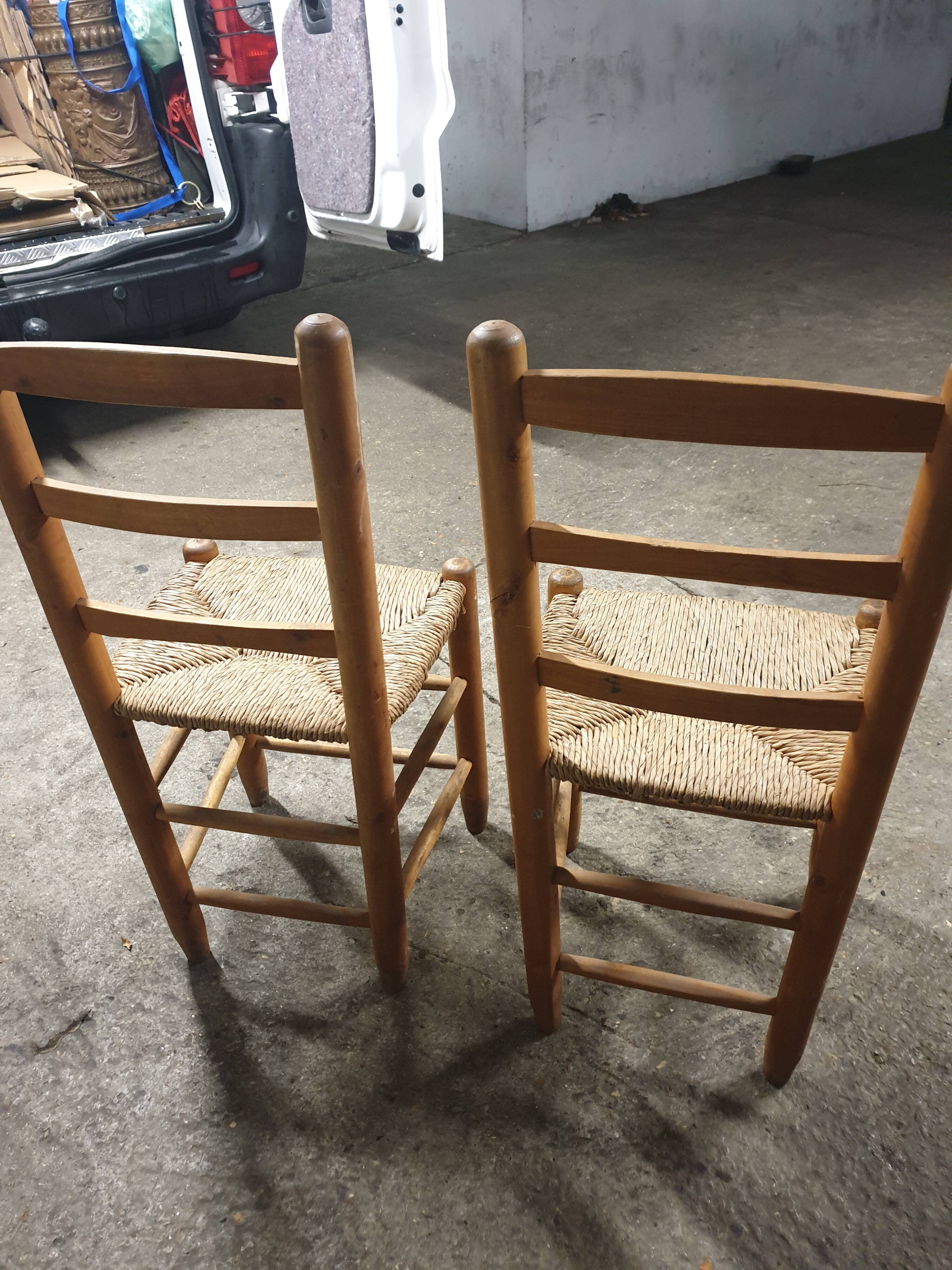 Pair of brutalist chairs