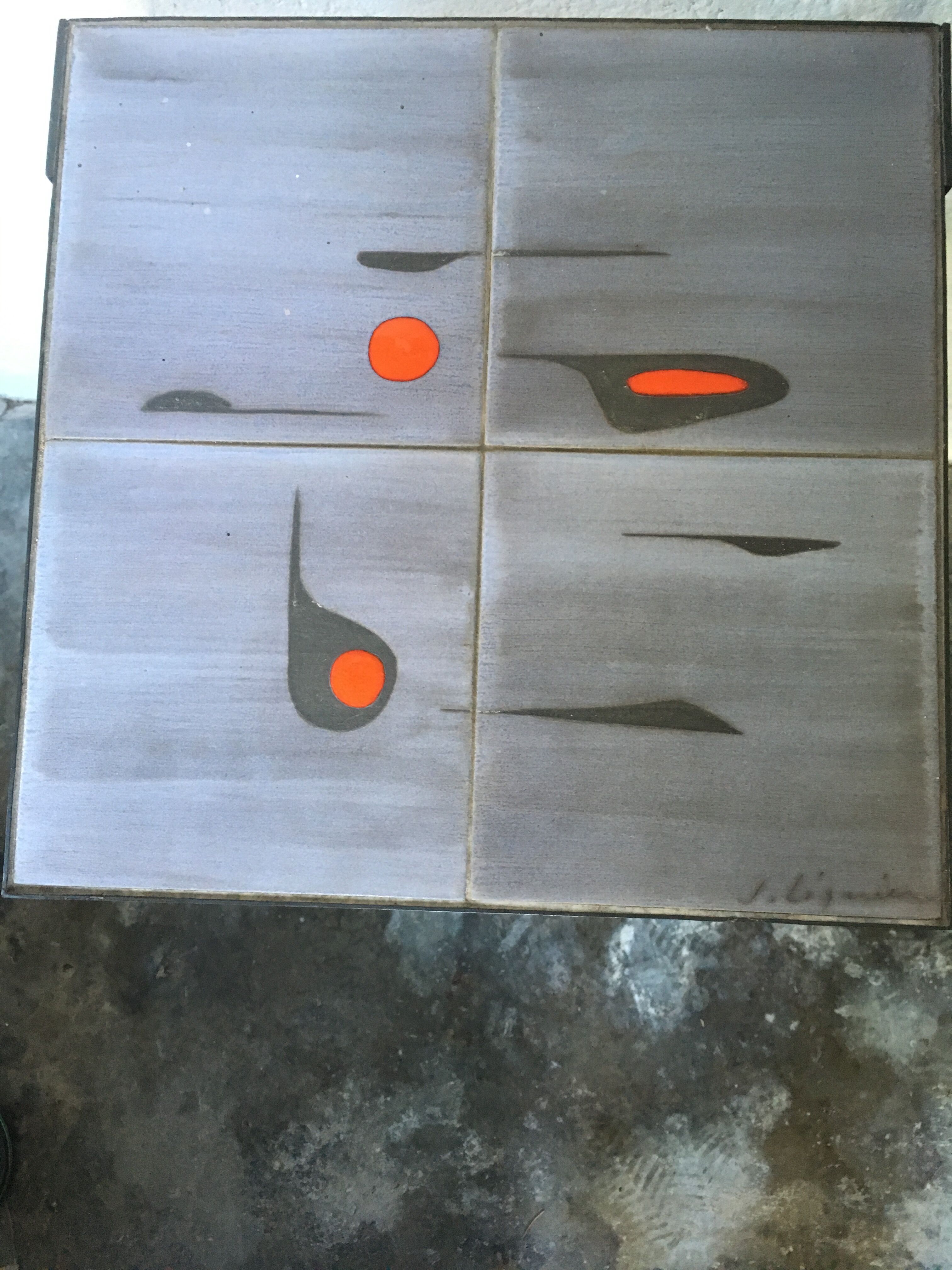 Side table by ceramic Jacques Lignier