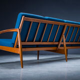 Model 121 Paper Knife Easy Chairs and Sofa by Kai Kristiansen for Magnus Olesen, 1960s, Set of 3