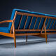 Model 121 Paper Knife Easy Chairs and Sofa by Kai Kristiansen for Magnus Olesen, 1960s, Set of 3