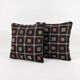 Set of 2 vintage kilim cushion covers 48x48 cm