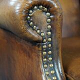 Armchair + sheepskin pouf