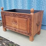Antique solid teak flower pot