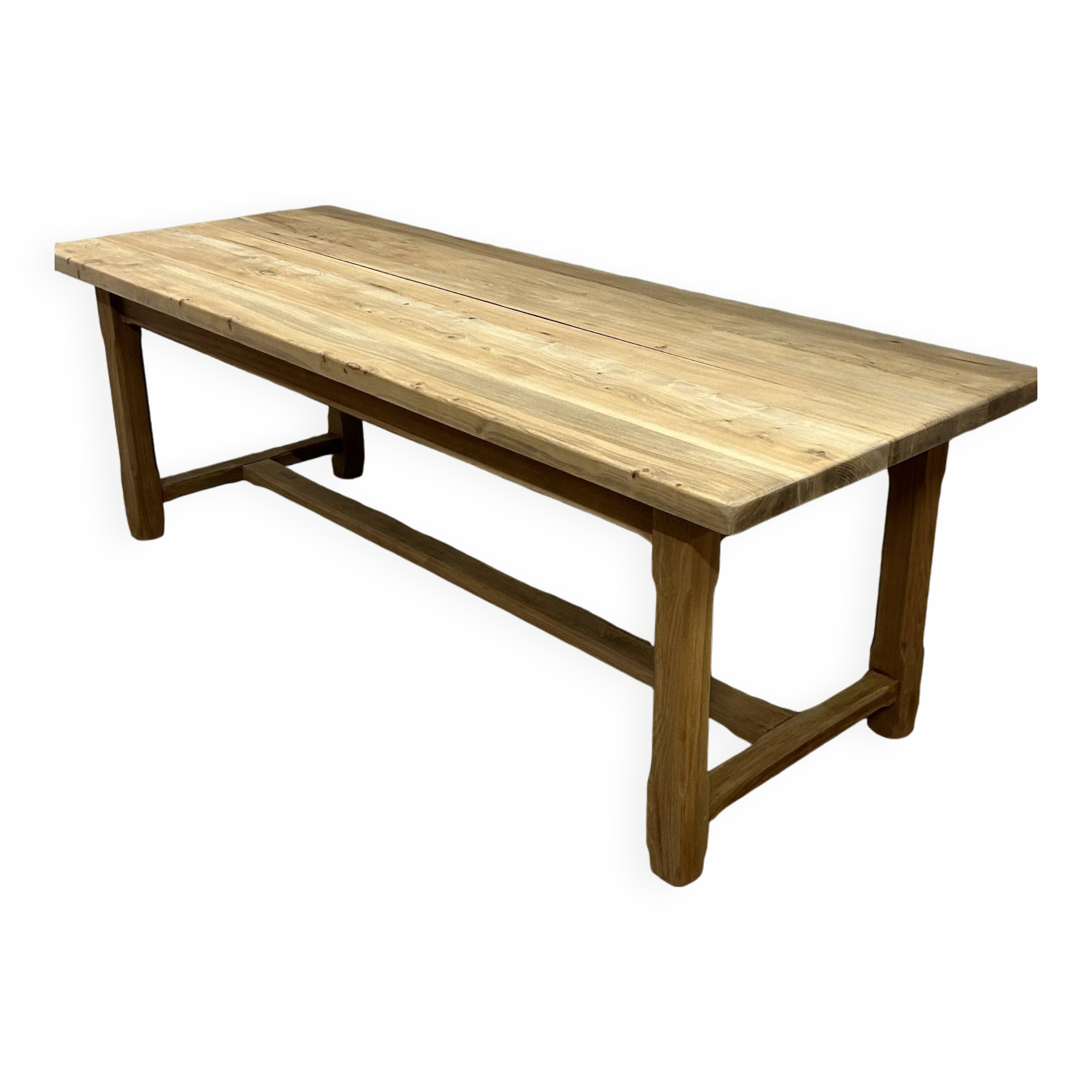 Solid walnut farmhouse table, stripped and varnished