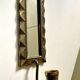 Vintage Art Deco Brass Wall mirrored Candle Sconce
