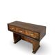 Italian burl walnut art deco console table, 1930s.
