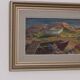 Original mid-century Swedish oil on panel – “Coast” by E. Kruger – vintage & framed – 49 × 33 cm