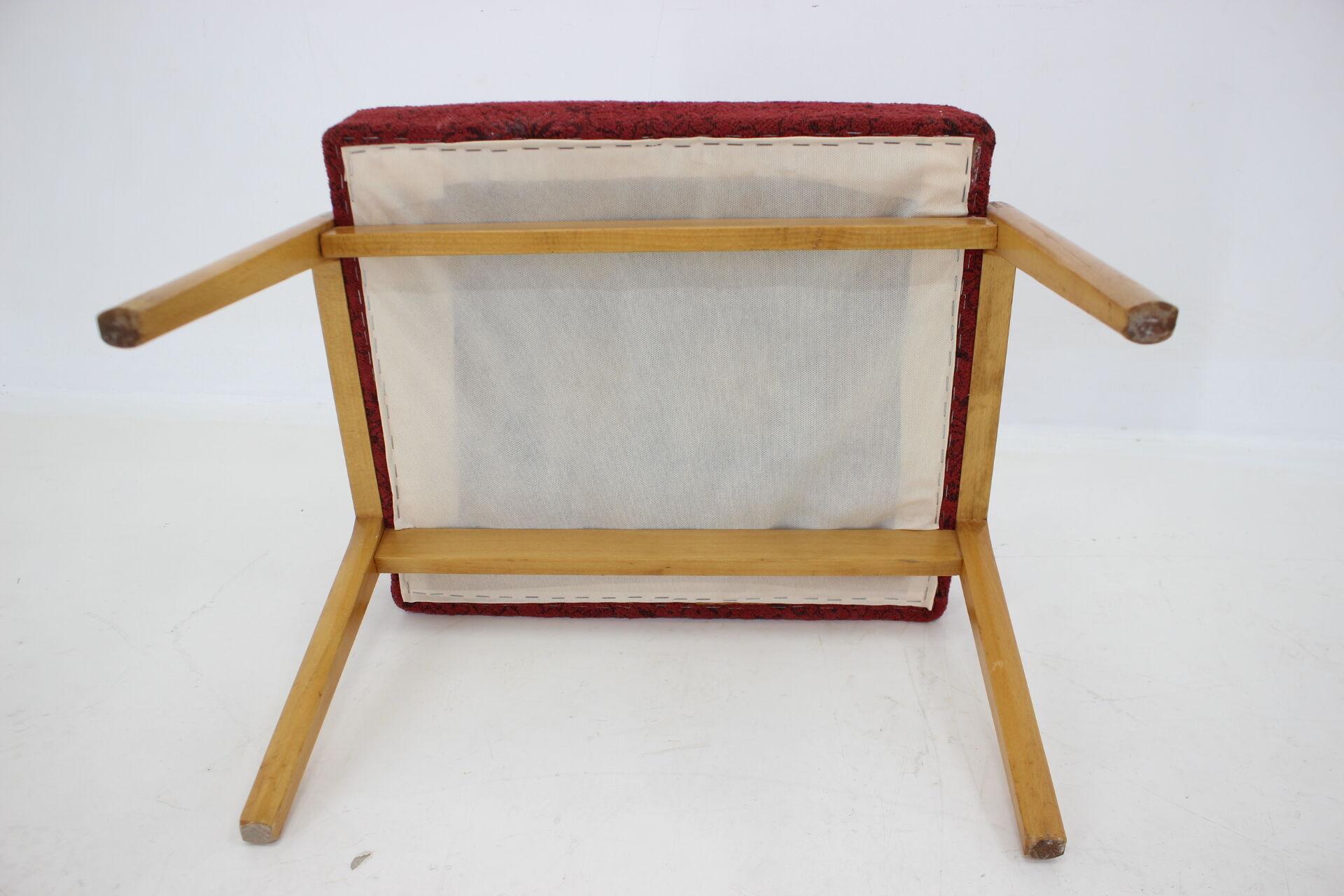 Tabouret de hêtre des années 1960, Tchécoslovaquie