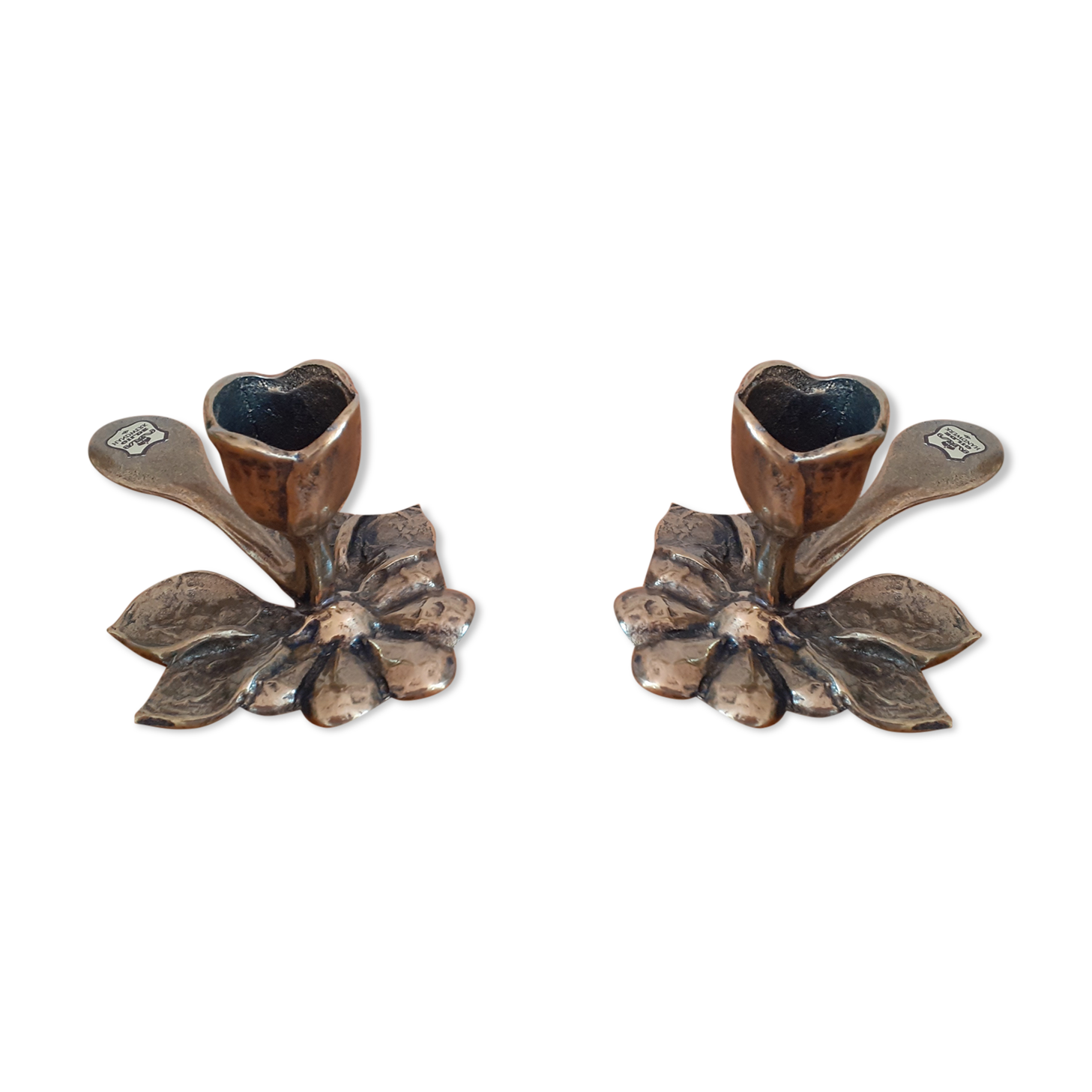 Pair of Gilde brass candlesticks