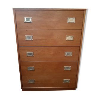 Commode style chiffonnier marine