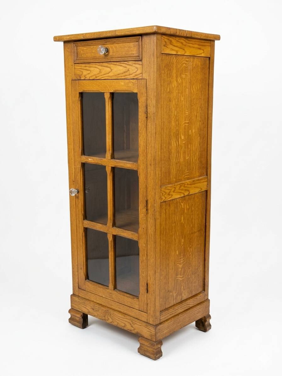 Louis Philippe style antique buffet with glass doors