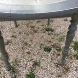 Oval campaign table with stolen solid wood