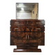 Exclusive 1940s Art Decò sideboard in walnut burl with mirror