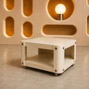 Table basse vintage Space Age – design futuriste années 70 – double pl