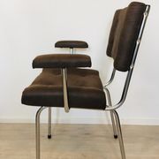 Chaise tubulaire tchèque marron de Belet, années 1970