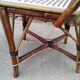 Pair of Vintage Wooden and Woven Plastic Bistro Chairs