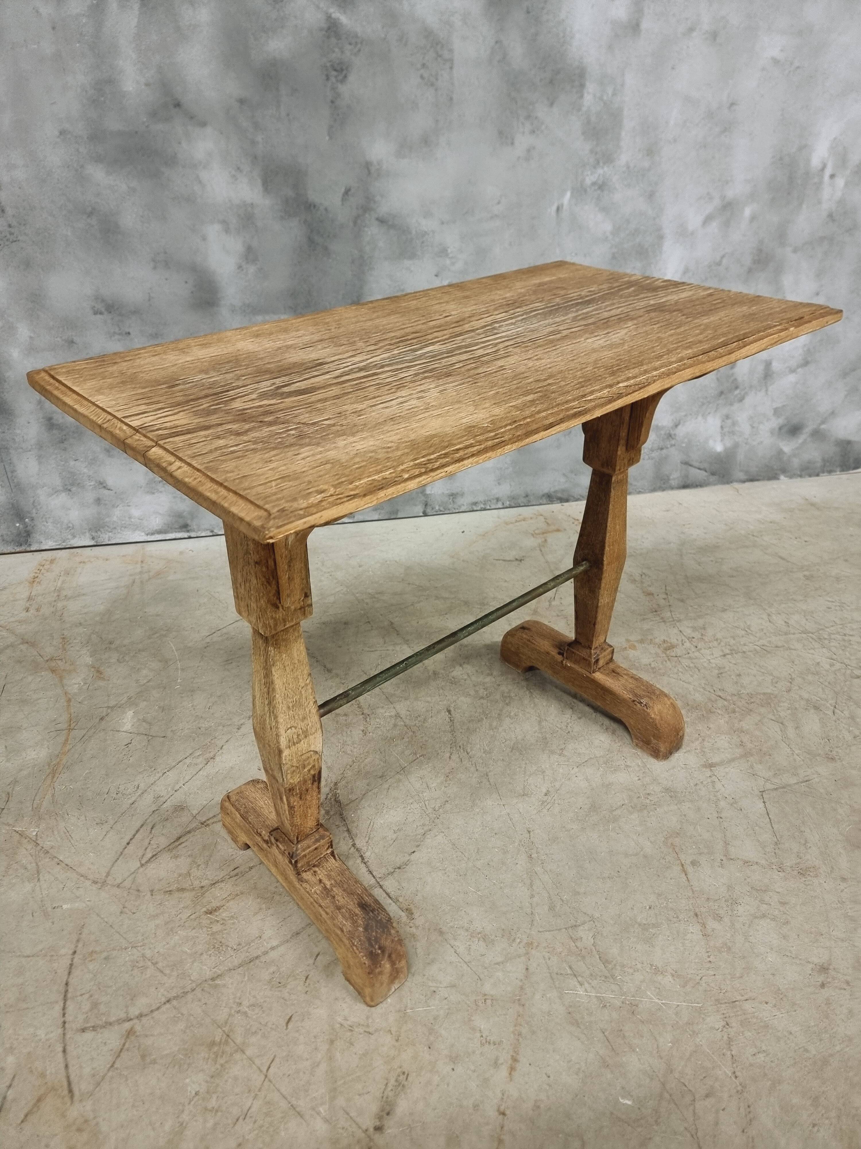 Antique French bistro table | 1920-1940 | Oak wood