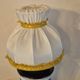 Italian Porcelain Table Lamp - Hand-painted,  blue and white floral