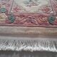 Tapis chine vintage 120 x 60 cm reliefs Pekin fleurs fait main