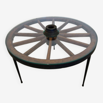 Cartwheel coffee table