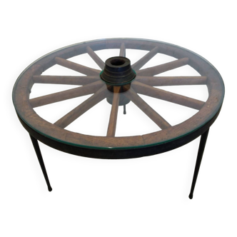 Cartwheel coffee table