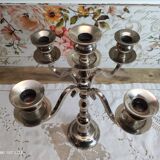 Chandelier 5 branches in silver metal color