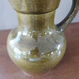 Vintage ceramic pitcher and 6 cups