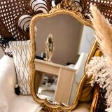 Golden seashell mirror - 70x38cm