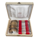 Dessert spoon box - silver metal