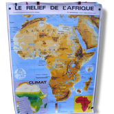 School poster the relief of Africa / the States 1985
