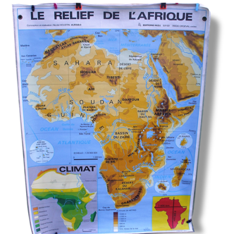 School poster the relief of Africa / the States 1985