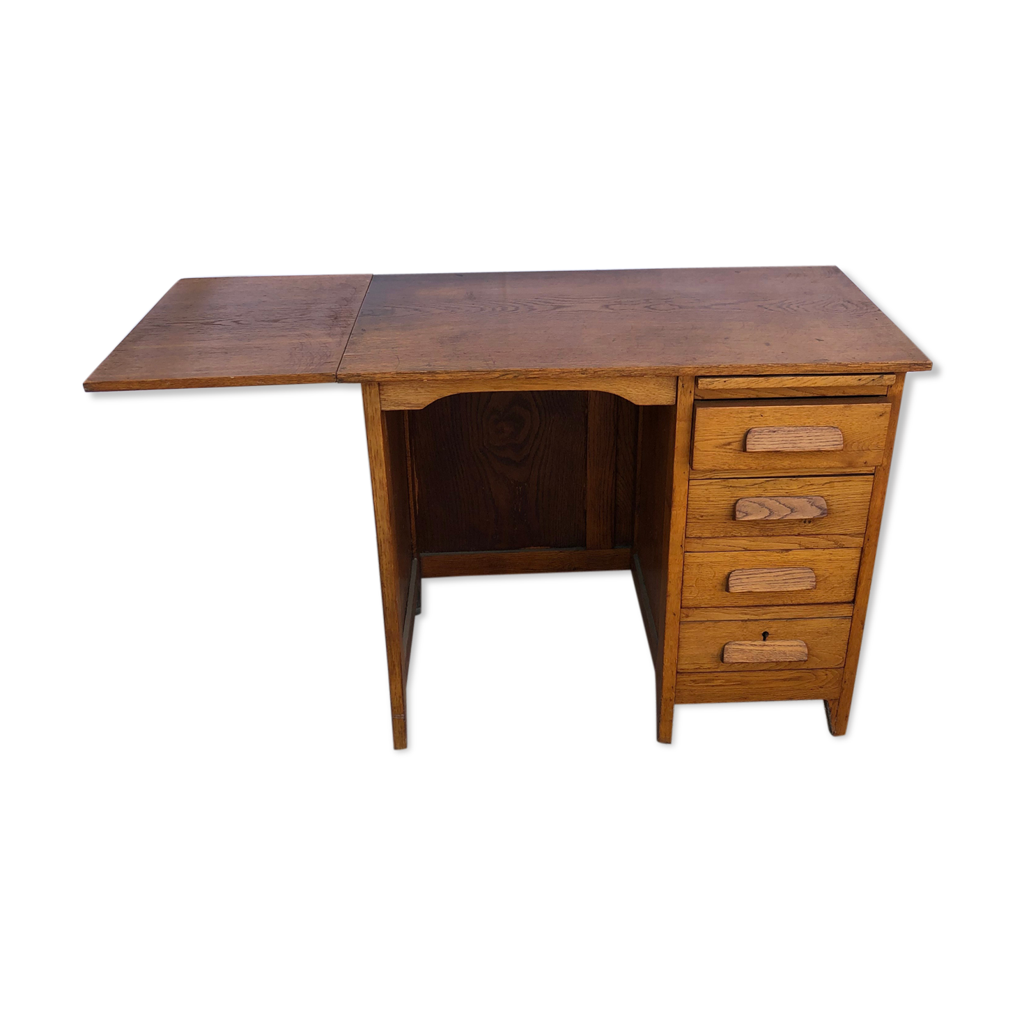 Children's desk 50s in oak and beech