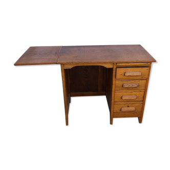 Children's desk 50s in oak and beech