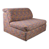 Large Beka armchair or small sofa in tapestry fabric, 70s