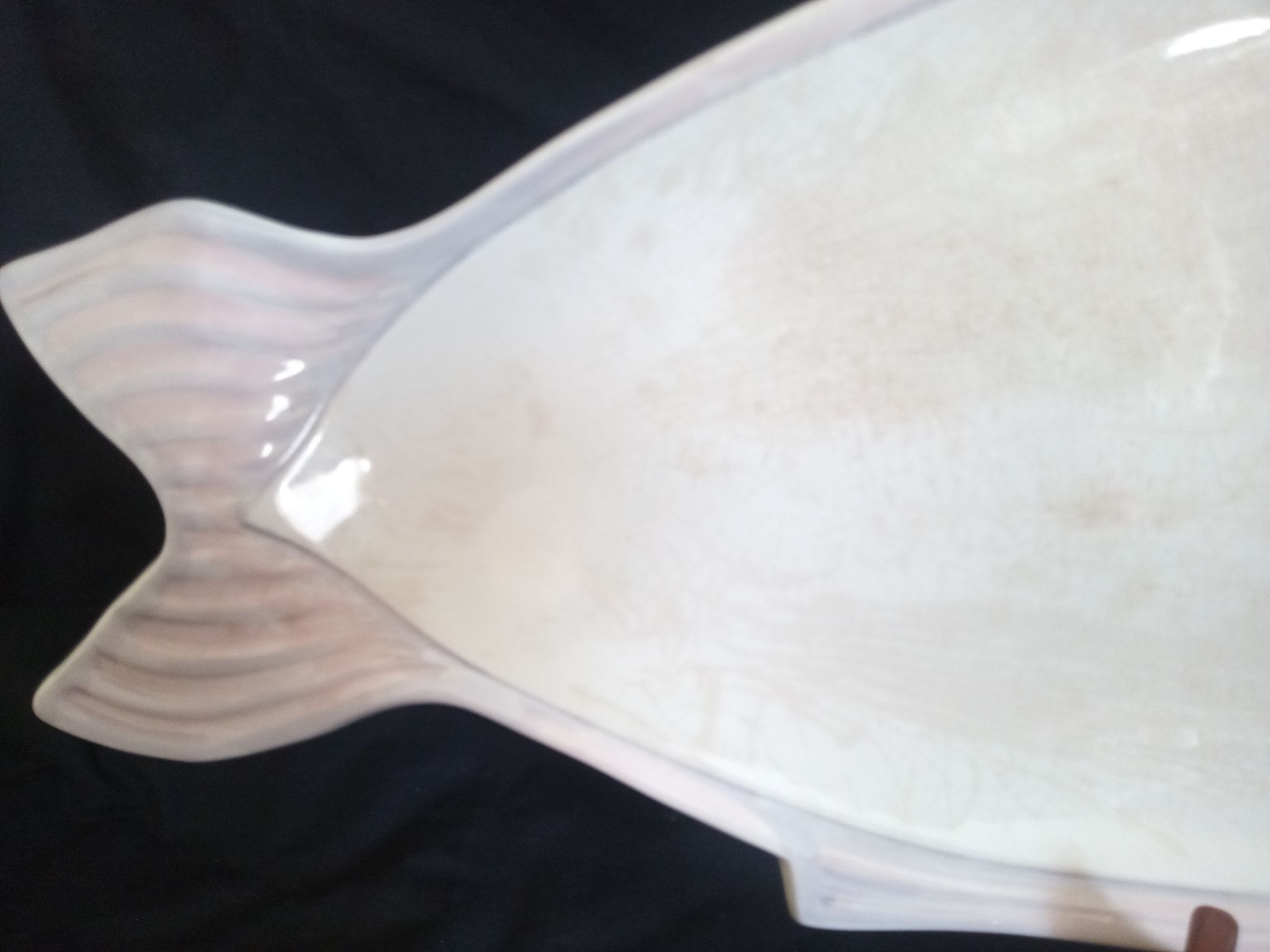 Antique Longwy ceramic fish service for 12 people, Copenhagen pattern, 1890-1939