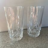 2 large glasses Crystal d'Arques model Tuileries VILLANDRY