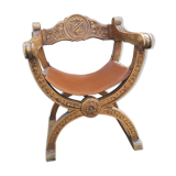 Old chair with wood carving