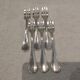 6 silver-plated metal cake forks by Christofle silversmiths, Albi pattern