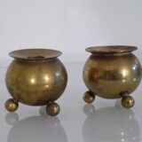 Pair of Scandinavian brass candlesticks 1960