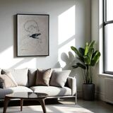 Jean Marais lithograph Boy with bird signed n° 2/50 + frame SC566