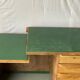 Vintage green Formica desk renovated in raw wood