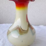 Multicolored glass vase