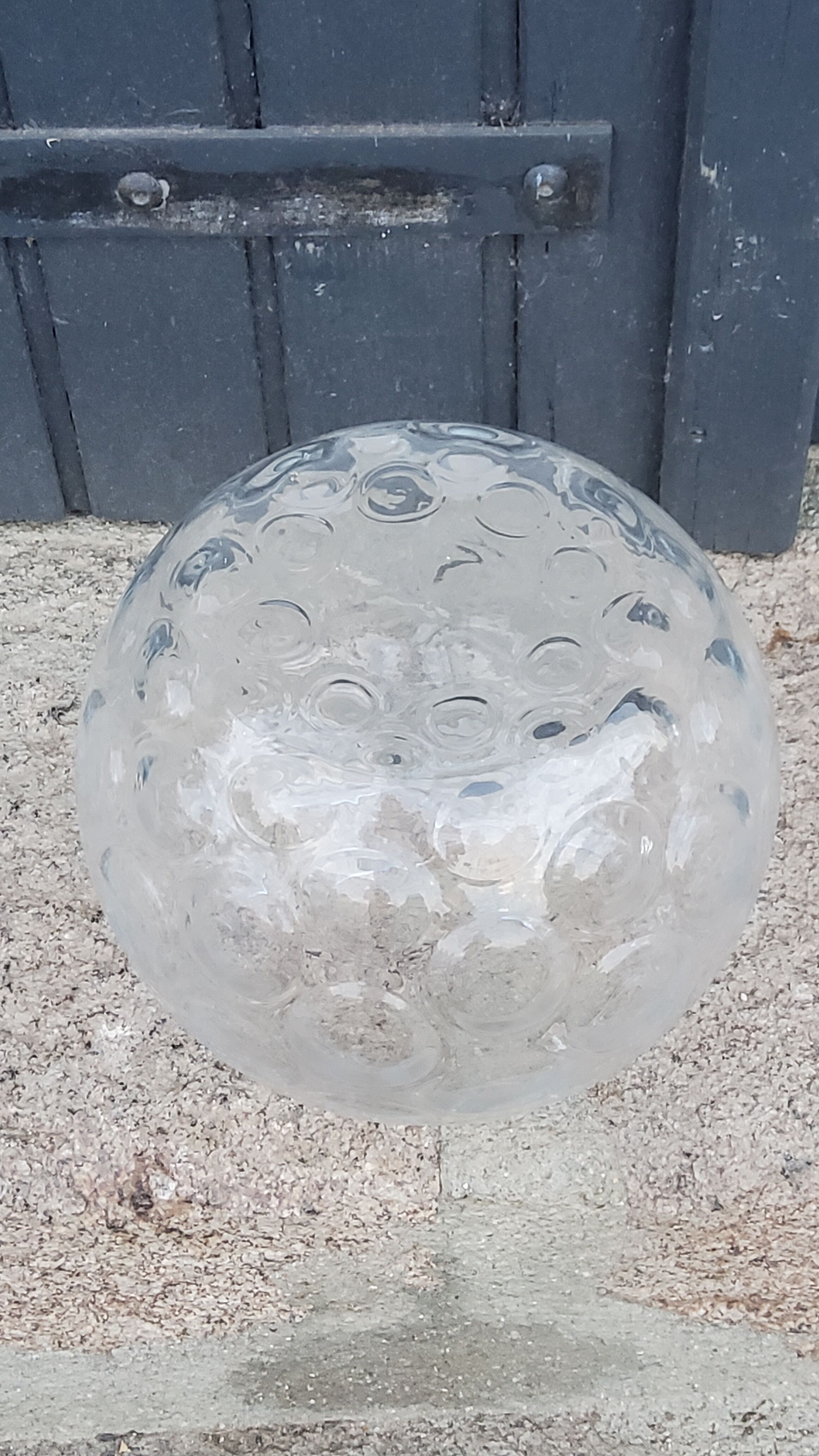 Pair of glass ball vases from the 70