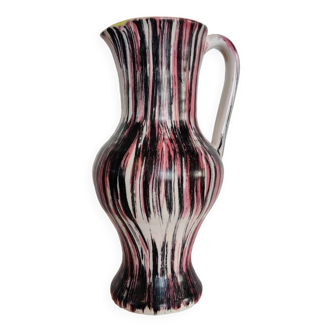 Pink and black dupanier vase