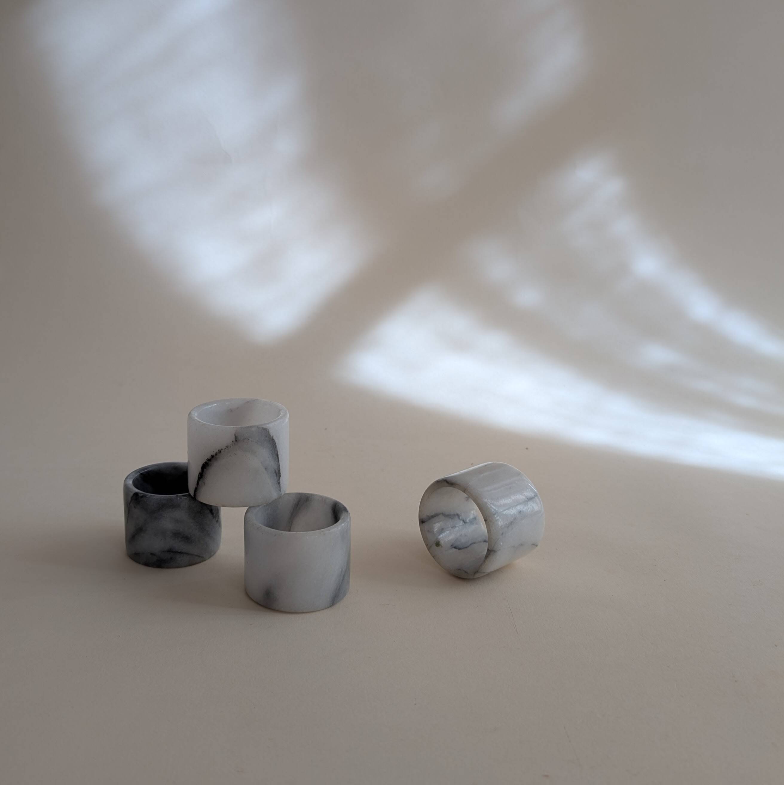 Stone napkin rings