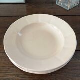 Vintage set of 8 powder pink soup plates Digoin Sarreguemines