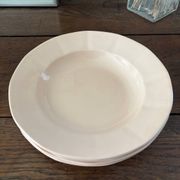 Vintage set of 8 powder pink soup plates Digoin Sarreguemines