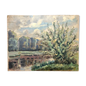 Achard's 19th-century wooden panel painting