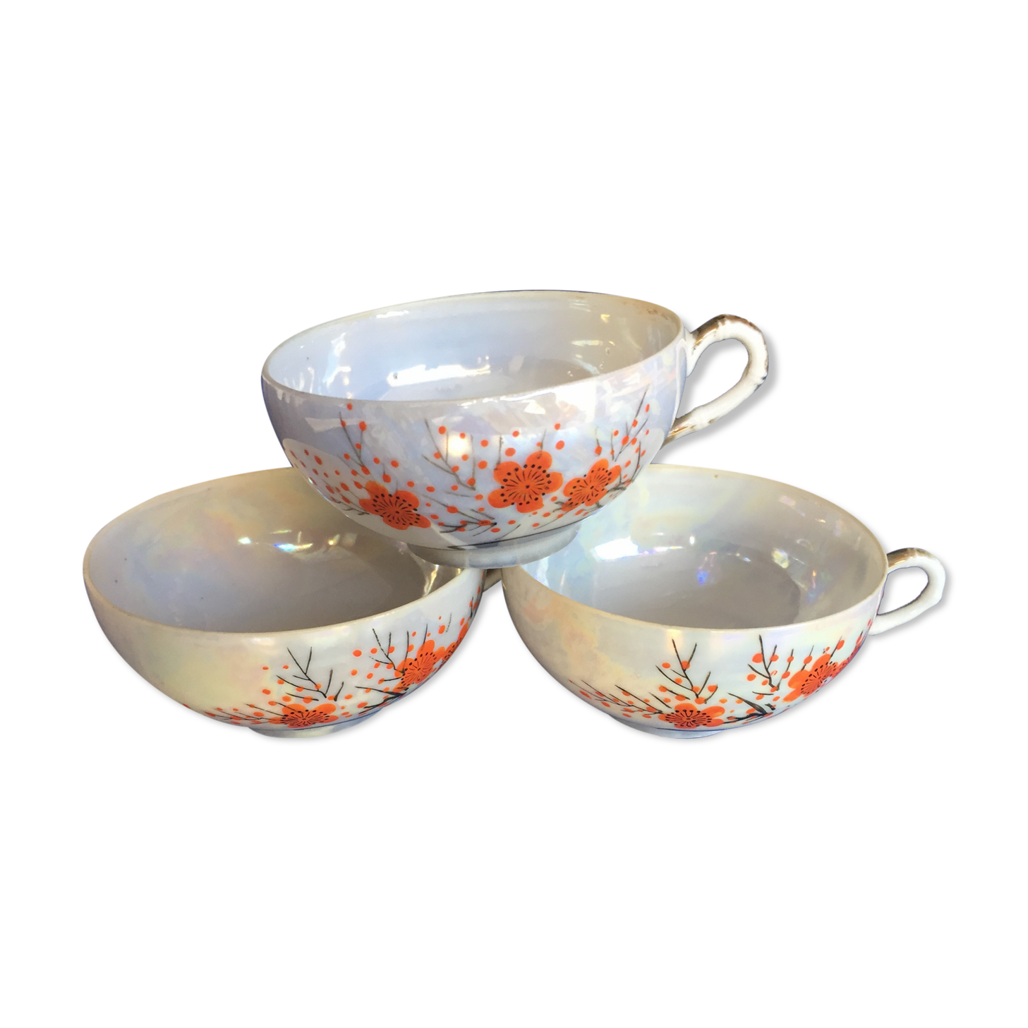 Set of Japanese porcelain cups