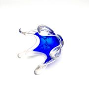 Cup Hospodka Chřibská Cristal Bohême Bleu Cobalt and Opaline Circa 60